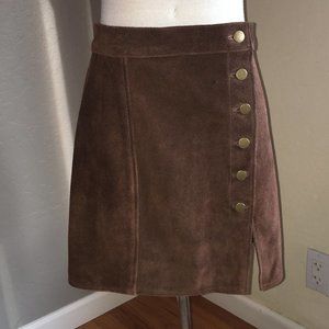 Suede Leather Mini Skirt Free People